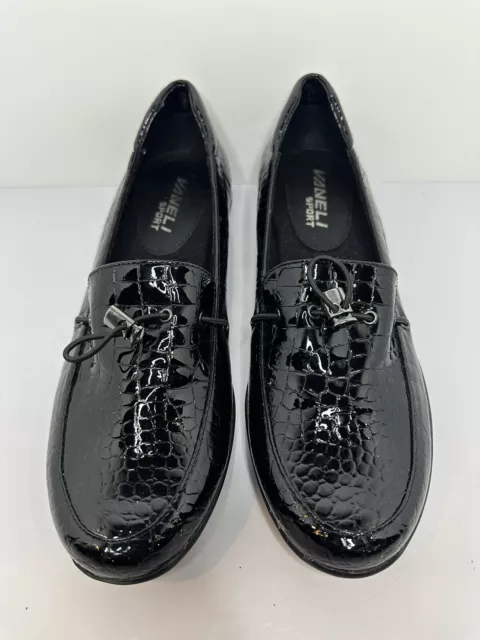 VANELi SPORT Women's Amarena Black Patent  Gillaprt Loafer Size 8.5 N