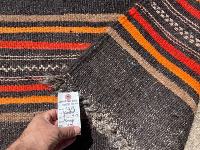 5x10 WOOL RUG VINTAGE KILIM HANDMADE flatweave oriental geometric colorful 5x10 WOOL RUG VINTAGE KILIM HANDMADE flatweave oriental geometric colorful