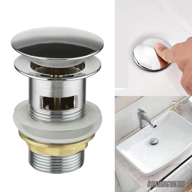 Ablaufgarnitur Pop Up Abfluss Ablauf Ventil Waschbecken Stöpsel In - Foto 3