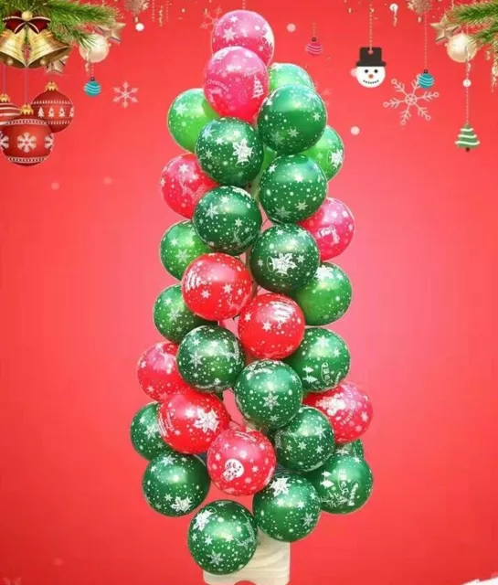 Globos de Navidad Día de Acción de Gracias Boda Cumpleaños Fiesta Rojo Verde 12" 100 piezas