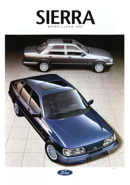 Ford Sierra Prospekt 1992 1/92 D brochure prospectus catalogue catalog catalogus