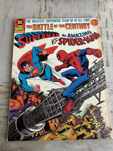 VINTAGE SUPERMAN VS. Spider-Man Marvel & DC 1976 Comic Classic Battle ...