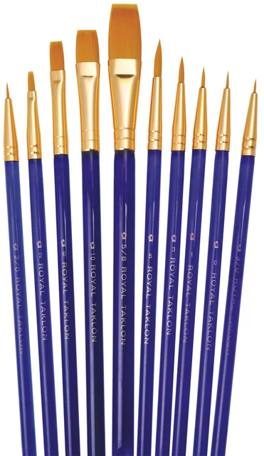 Sable Cammello Maiale & Taklon Artista Royal Brush Set Olio Acquerello & 3