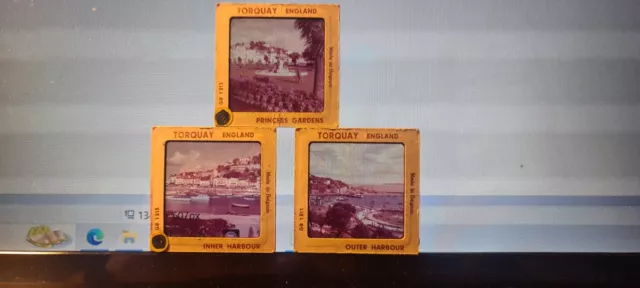 3 35mm photographic Slides featuring Torquay England