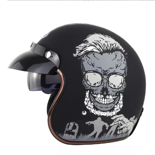 Retro Motorcycle Helmet Four Seasons Half Helmet Fashion Unisex Open Face Helmet