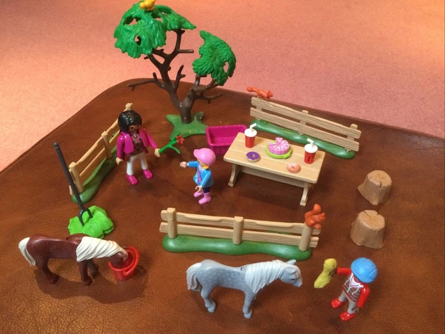 Playmobil Ranch Western - 6 Panneaux De Barrière Marron - Occasion, Pour Ferme Jouet