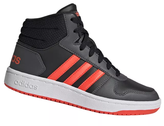 adidas Schuhe Sneaker Hoops 2.0 Mid Sportschuhe Freizeit schwarz-rot-grau