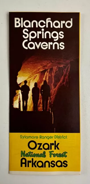 1977 Blanchard Springs Caverns Sylamore Ranger Ozarks AR Vintage Travel Brochure