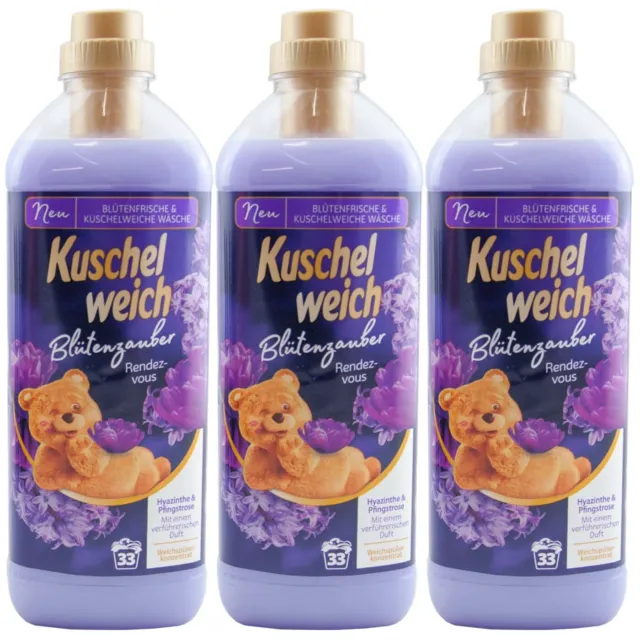 Kuschelweich Fabric Softener Blossom Magic Hyacinth & Peony 3 X 33.8oz 33WL