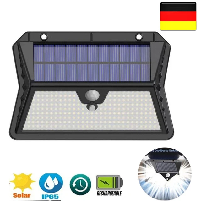 Solarlampen für Außen COB 283LED Solarleuchte Aussen mit Bewegungsmelder Garten