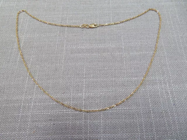 VTG 16.25& 14K Solid Yellow Gold Cable Chain Necklace 2.71 Grams (#273 ...