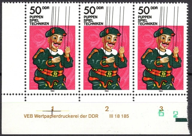 DDR 1984 Mi.Nr. 2876 ** postfrisch Eckrand mit DV Druckvermerk