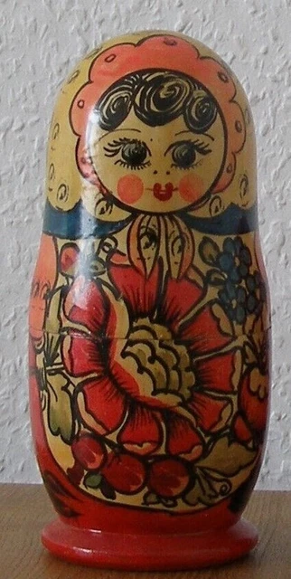 Russische Matroschka! Babuschka! Matrjoschka! EINZELNE Holzpuppe ALT&SCHÖN 19 cm
