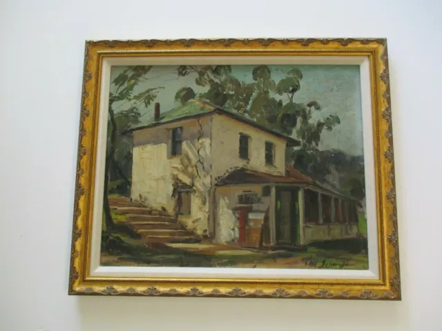 Antique Impressionist Oil Painting Early  California Plein Air Listed Landscape