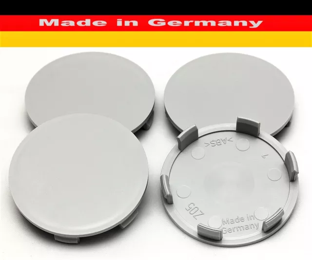 4x Nabenkappen Z05 Felgendeckel 60 mm Brock ,RC , PLW Platin grau