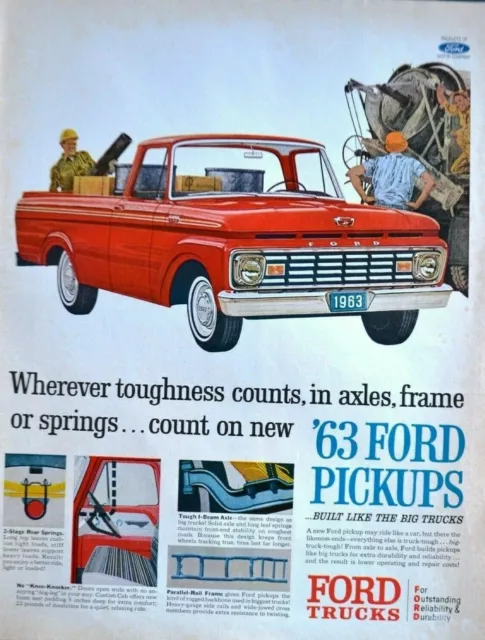 1963 Ford Pickup Truck ~ Original Smaller Size Print Ad