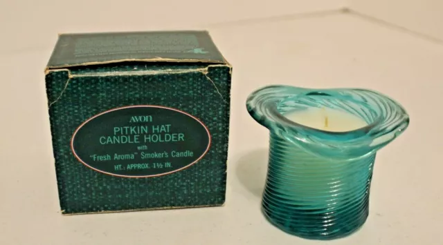 Vintage 1981 Avon "PITKIN HAT" Fresh Aroma Fragrance Smoker's Candle - NEW!!! 3