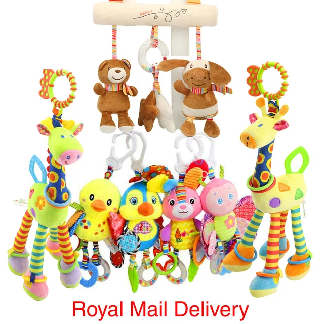 HOCHET,Elephant B--Hochets pour bébés de 0 à 12 mois, jouets en coton