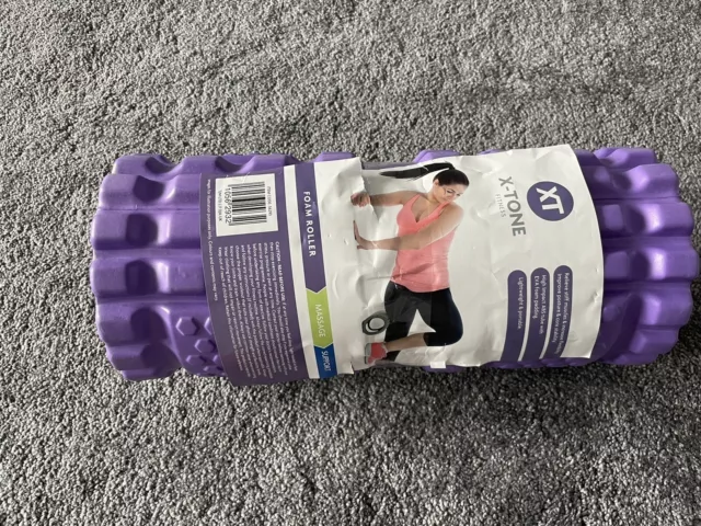 NEW Foam Exercise Roller for Massage, Muscle, Cellulite & Pain Relief - Purple