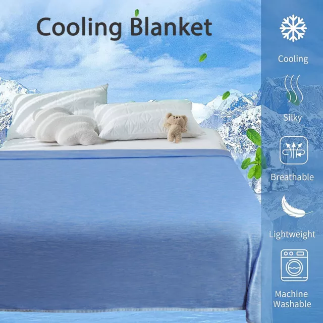 Cooling Throw Blanket Summer Ice Blanket Keep Cool Lightweight Comfort Soft