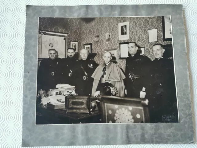 Foto Cardinale e Arcivescovo Alfredo Ildefonso Schuster Rino Parenti milizia pnf