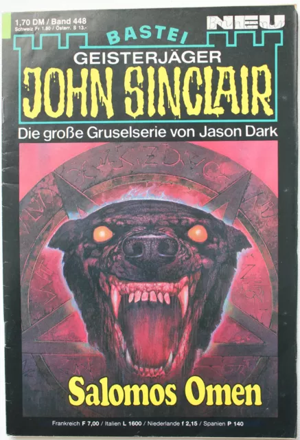 John Sinclair Band 448 / 1. Auflage " Salomos Omen " vom 02.02.1987