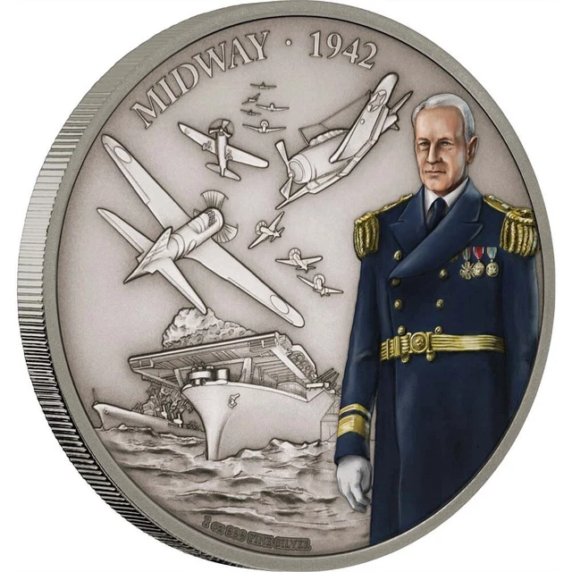 2018 Battles of Midway Battles That Changed History  1 oz Fine Silver Coin