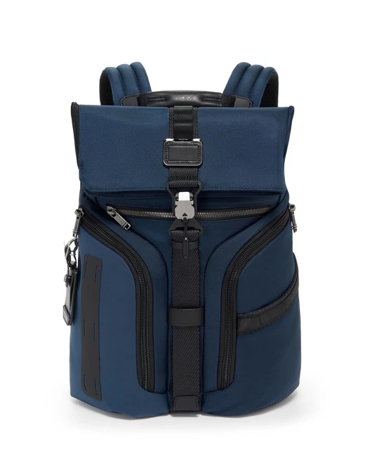 TUMI ALPHA BRAVO Logistics Flap Lid Backpack NAVY 0232759N MSRP $495 AUTHENTICVY