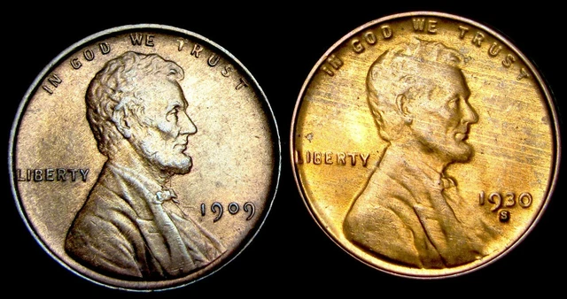 1909 VDB 1930-S Lincoln Cent Wheat Penny Gem BU++ Condition Lot ---- #CB121