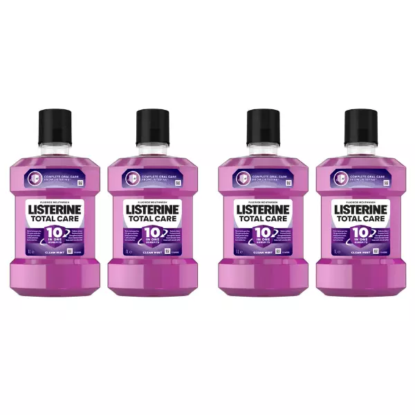 Enjuague bucal Listerine TOTAL CARE Clean como nuevo 1L x 4
