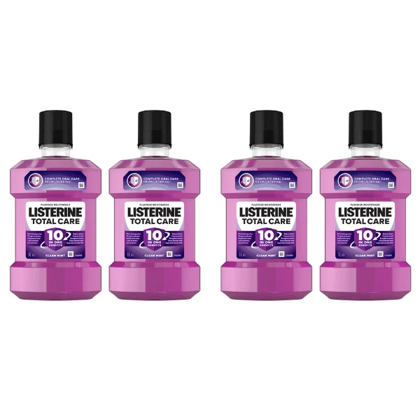 Listerine TOTAL CARE sauber neuwertig Mundwasser 1L x 4