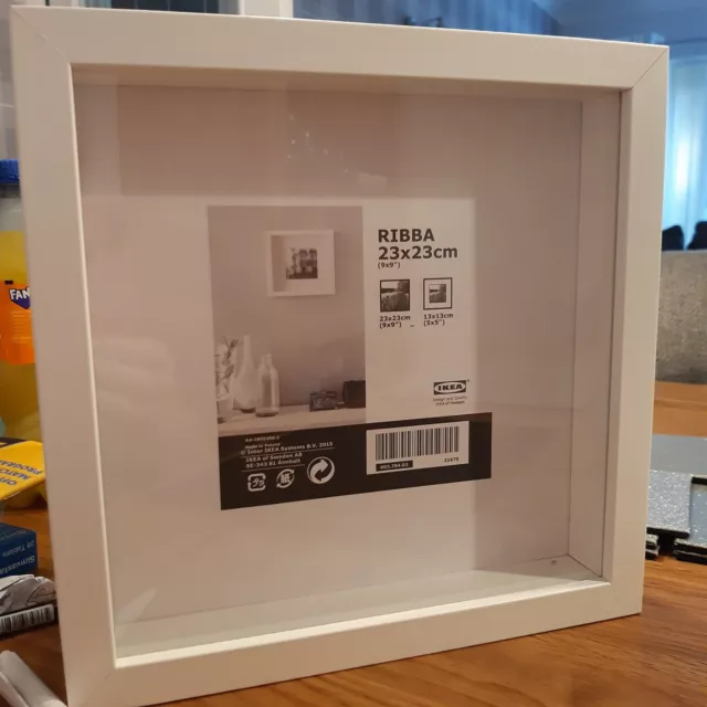 Ikea Ribba 23cm X 23cm  Boxed Frame White