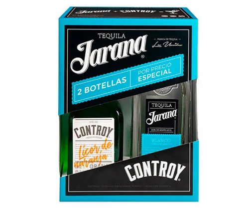 Jarana Tequila Blanco & Controy Orange Liqueur Pack 1Lt