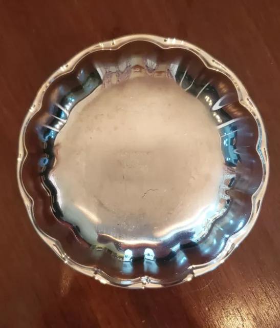 Vintage Silverplate Holiday Scalloped Bowl Fluted 175 Reed & Barton 3