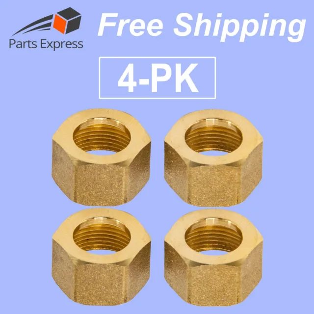 Bronze Packing Nut for Jewelry Steamer Sight Glass (5/8" OD)- (4 PK)