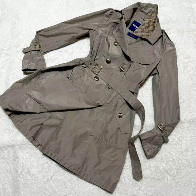 BURBERRY BLUE LABEL Woman's Belted Trench Coat Asian Fit 38 US size S ...
