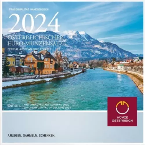 1x Coffret BU (8 pièces) série Autriche 2024 "ville de Bad Ischl" (neuf)