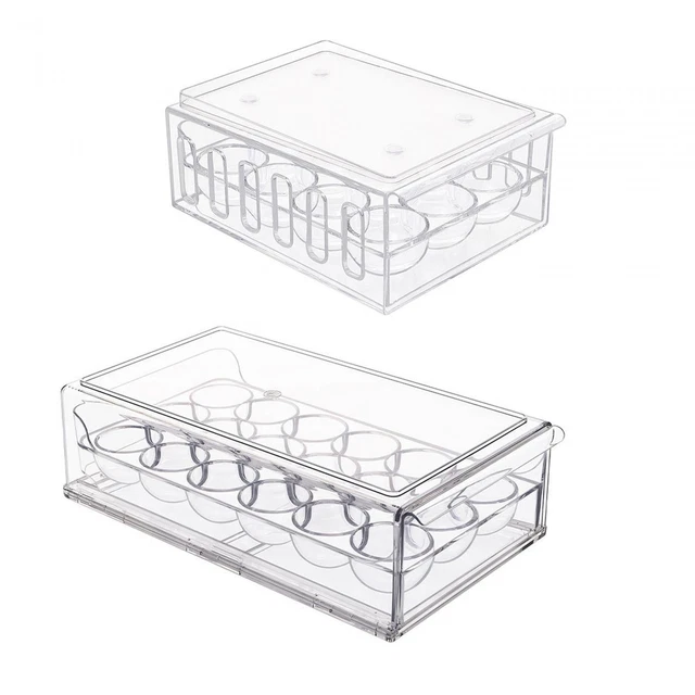 Boîte à œufs En Plastique Empilable à Double Couche Avec Tiroir, Boîte