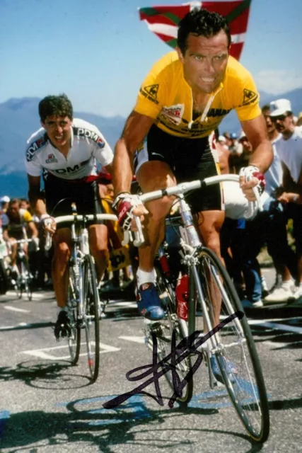 Bernard Hinault Signed 6x4 Photo Cycling Tour De France Genuine Autograph + COA