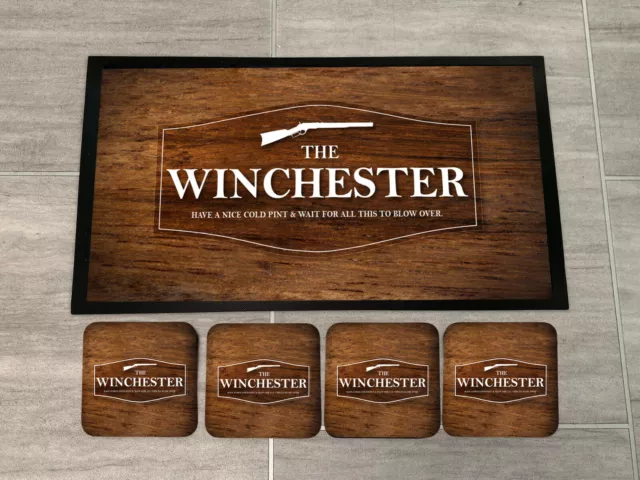 Die Winchester Pub Bar Läufermatte - Untersetzer - Home Bar Pub Matte