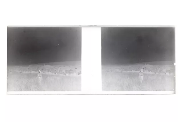 France Homme Village Amateur Photo Stereo L12n3 Glass Plate Vintage NEGATIVE