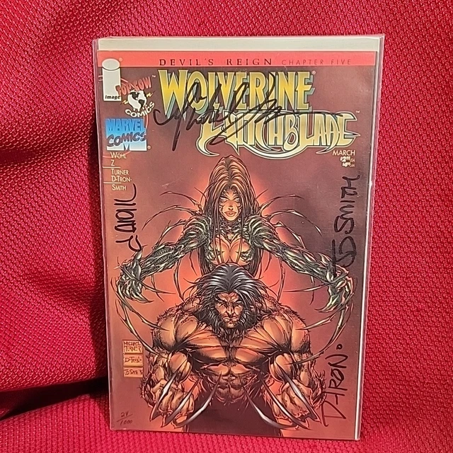 WOLVERINE WITCHBLADE #1 Dynamic Forces SIGNED Numbered COA Variant devils reign