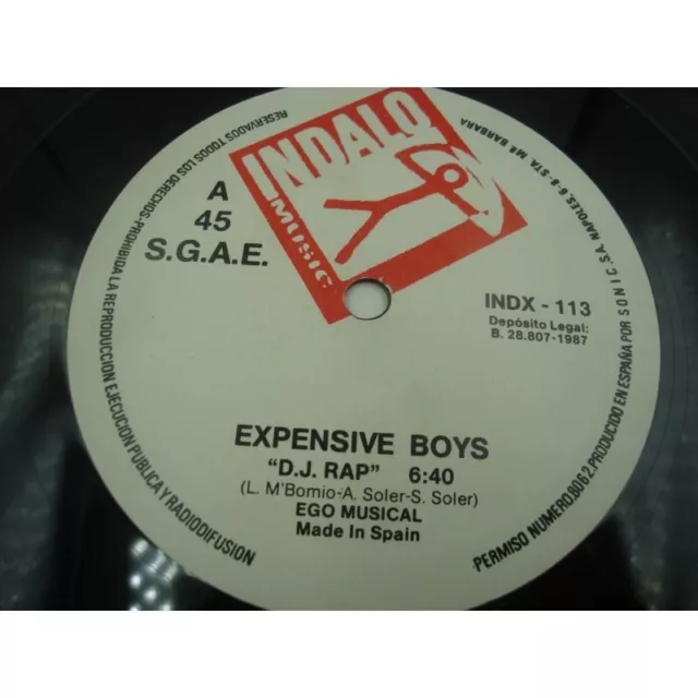 Expensive Boys - D.J. Rap (3 versions) Maxi 12" 1987 Indalo Music 3