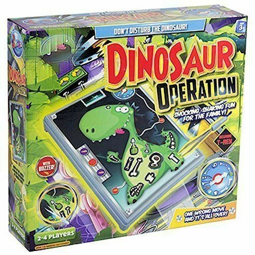 DINOUSAUR OPERATION GAME Kids Family Fun Skills Classic Board Game Play ...
