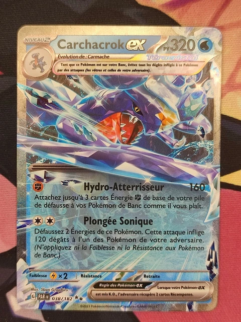 CARTE POKÉMON CARCHACROK EX 038/182 PAR Ecarlate Violet Faille Paradoxe FR NEUF EUR 5,85 - FR