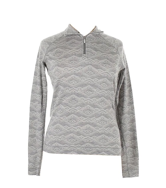 Smartwool Womens Merino 250 Pullover Base Layer Top XLarge XL Gray Diamond