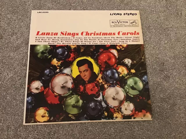 Mario Lanza - Lanza Sings Christmas Carols 12” Vinyl LP Album Record USA