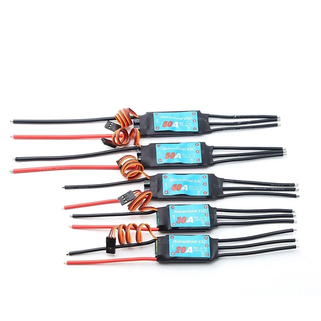 ESC Sans Balais Réglable 12A à 40A Pour Modélisme Avion Drone - Contrôleur De Vitesse Bidirectionnel