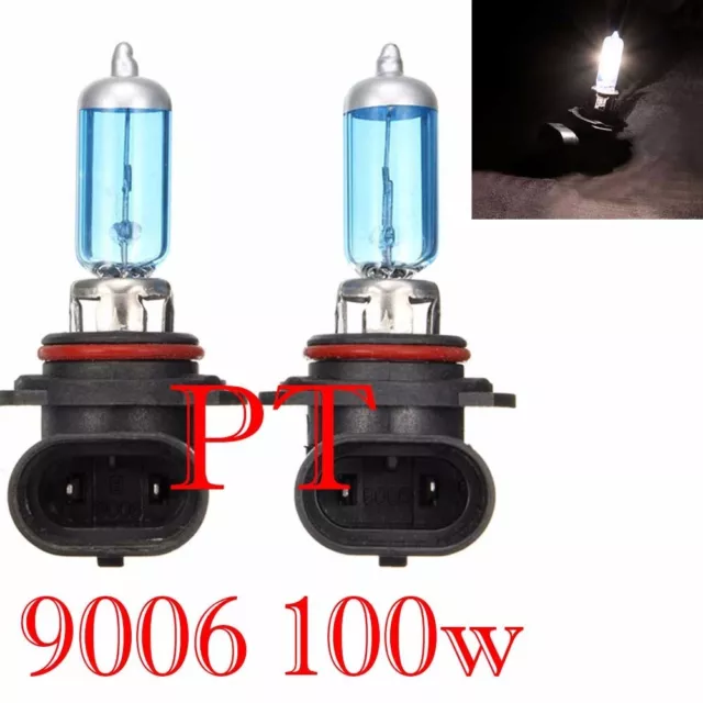 9006 HB4 12V 100W Halogen Headlight Light Bulbs 5000K Super White  #z2 Low Beam