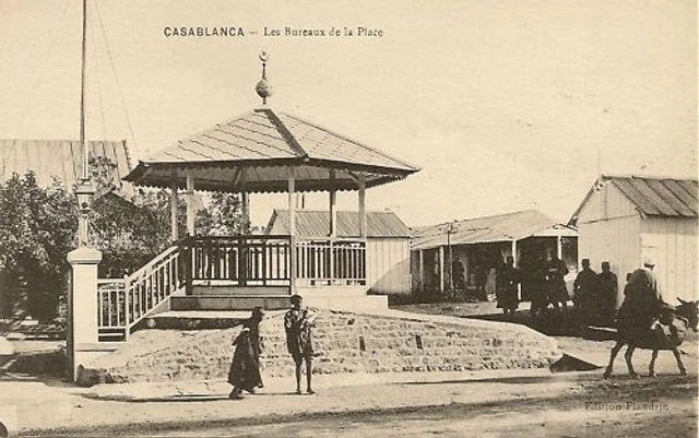 Cpa Maroc Casablanca Les Bureaux De La Place